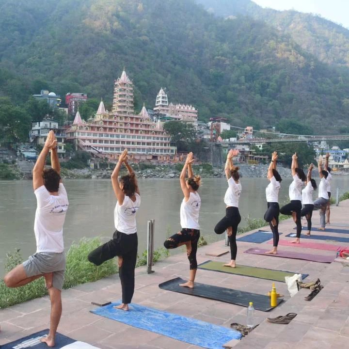 Yoga and Meditation Session at Rishikesh Ashram